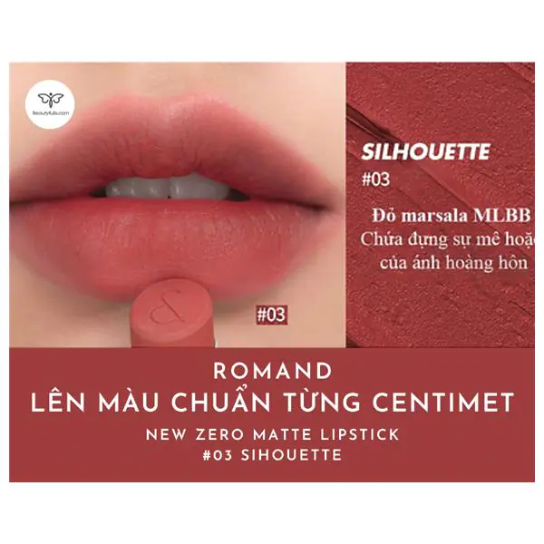 Romand New Zero Matte Lipstick 03 