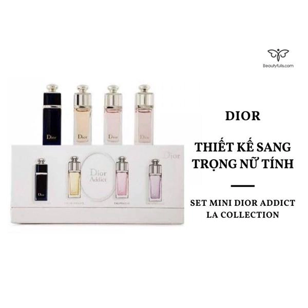 Set Nước Hoa Dior Mini 4 chai vỏ hộp trái tim hồng
