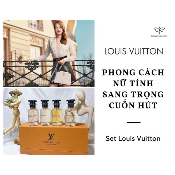 Set Nước Hoa Louis Vuitton 30ml x 4 Chai Chính Hãng Cho Nữ