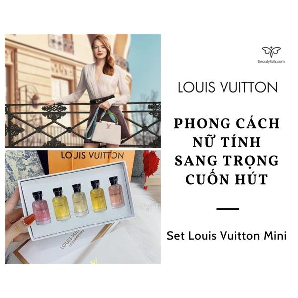 Set Nước Hoa Louis Vuitton Mini 10ml x 5 Chai 