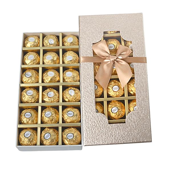 Socola Ferrero Rocher Hộp Chữ Nhật Bạc 18 Viên
