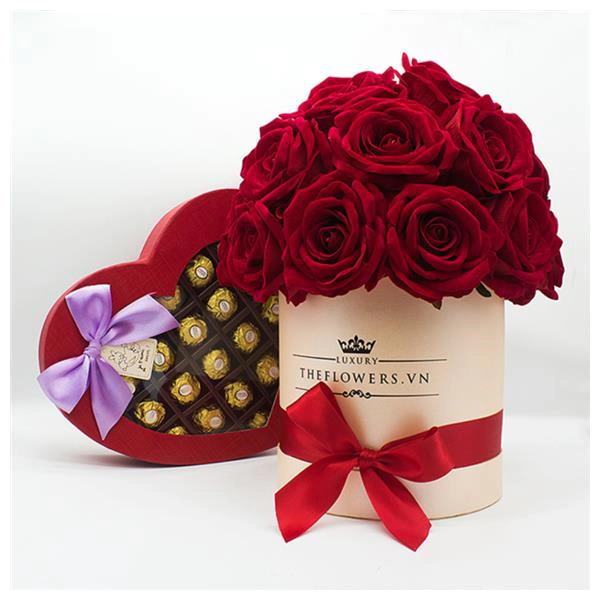 Socola Valentine Ferrero Hộp 25 Viên Nơ Tím