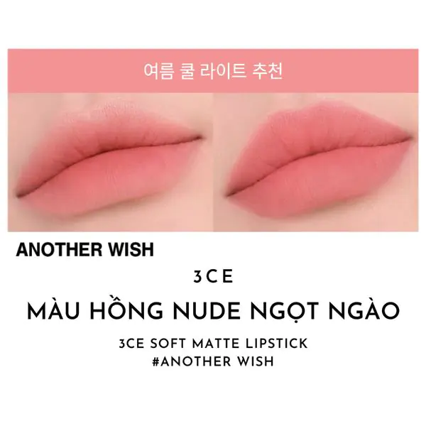 son 3ce màu hồng nude another wish