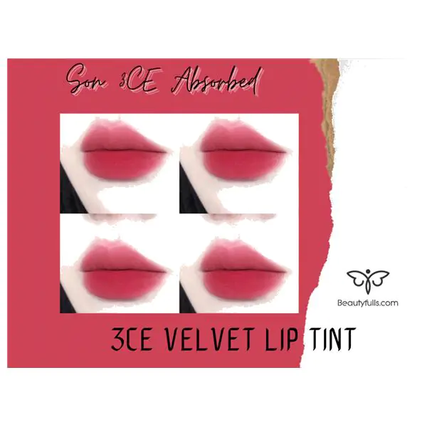 Son 3CE Velvet Lip Tint Absorbed