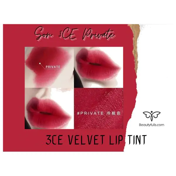 Son 3CE Velvet Lip Tint Private