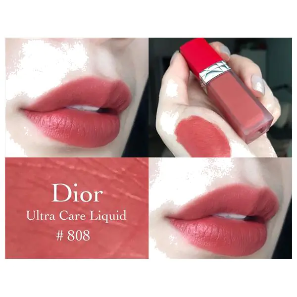 Son Kem Dior 808 Caress  Đỏ Hồng Đất Ultra Care Liquid