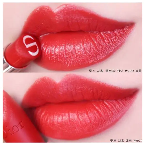 Son Màu Dior Rouge Couture Colour Lipstick Floral Lip Care Long Wear  999 ĐỎ  THUẦN
