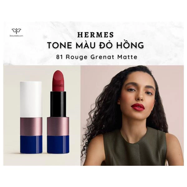 Son Hermes Rouge Matte Lipstick Limited Edition 81 Rouge Grenat