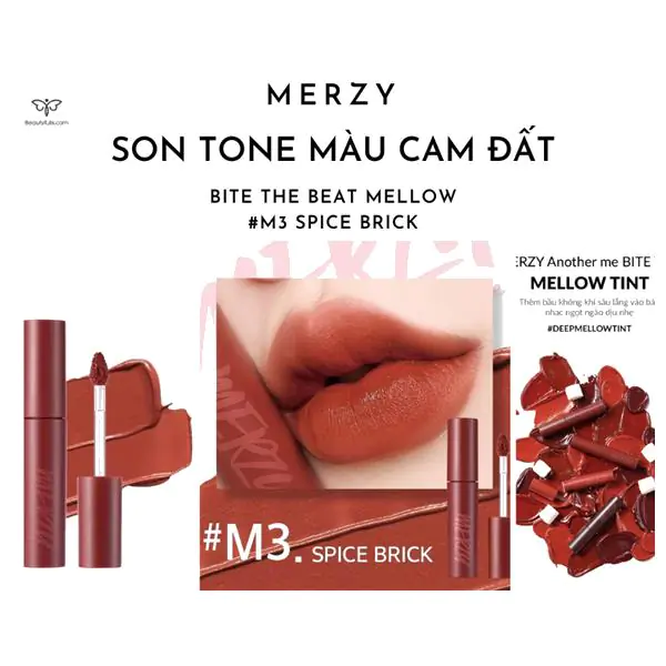 Son Merzy M3 Spice Brick Màu Cam Đất 