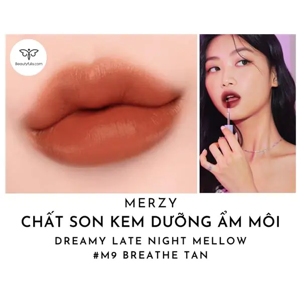 Son Merzy M9 Breathe Tan Màu Nâu San Hô 