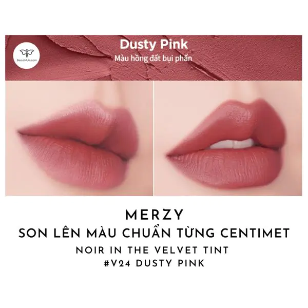 Son Merzy V24 Dusty Pink Màu Hồng Đất 