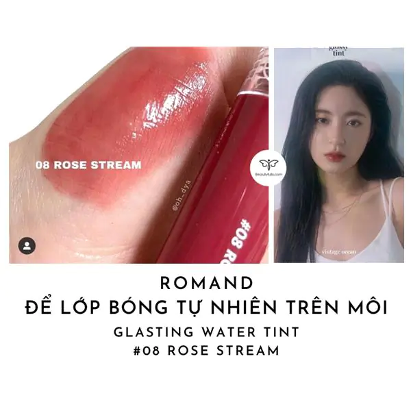 son romand glasting water tint 08 màu hồng nâu 