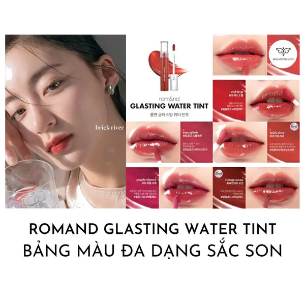 son romand glasting water tint màu đỏ đất