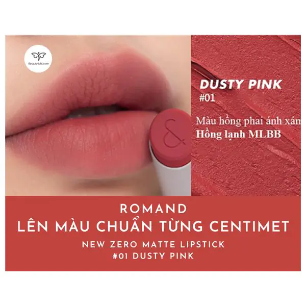 Son Romand Hồng Đất Màu 01 Dusty Pink 