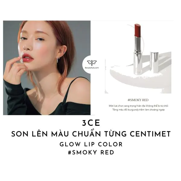 son thỏi 3ce  smoky red