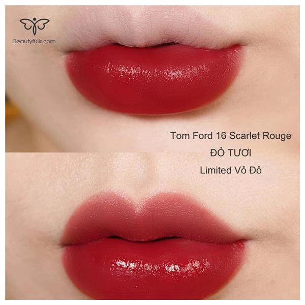 Son Tom Ford Scarlet Rouge Màu 16 Vỏ Tươi