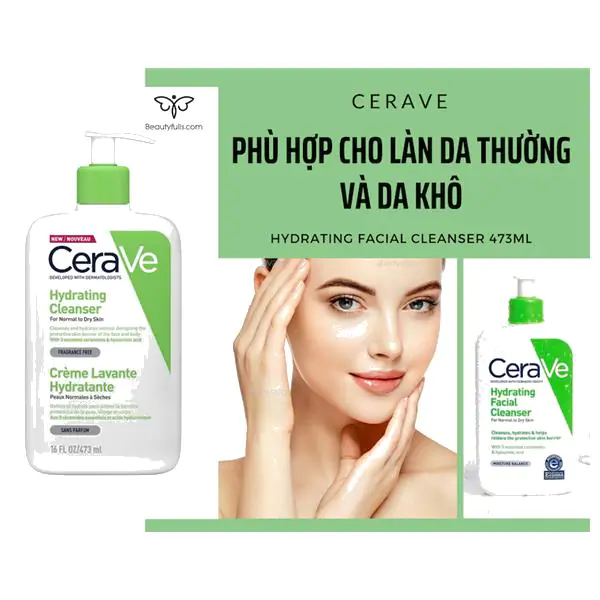 sữa rửa mặt cerave hydrating facial cleanser