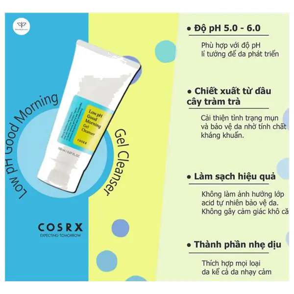 sữa rửa mặt cosrx low ph goog morning gel cleanser