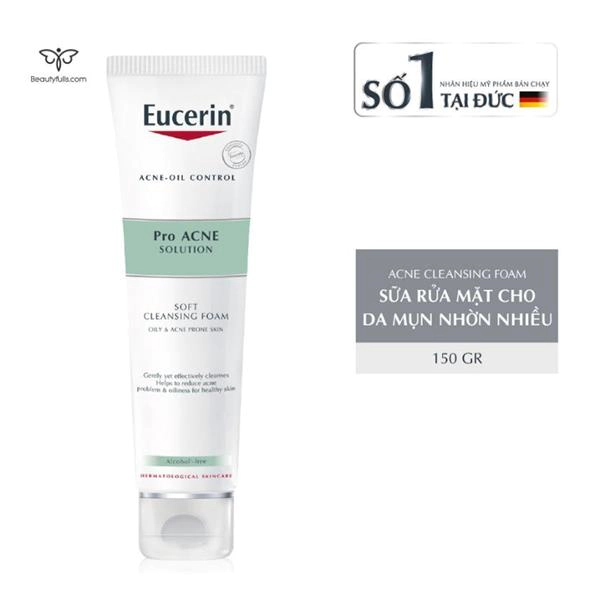 sữa rửa mặt eucerin pro acne solution 150g