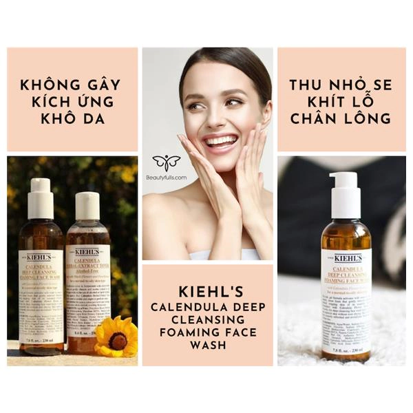 sữa rửa mặt hoa cúc kiehl's công dụng