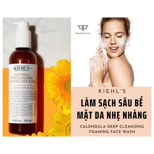 sữa rửa mặt kiehl's calendula deep cleansing foaming face wash