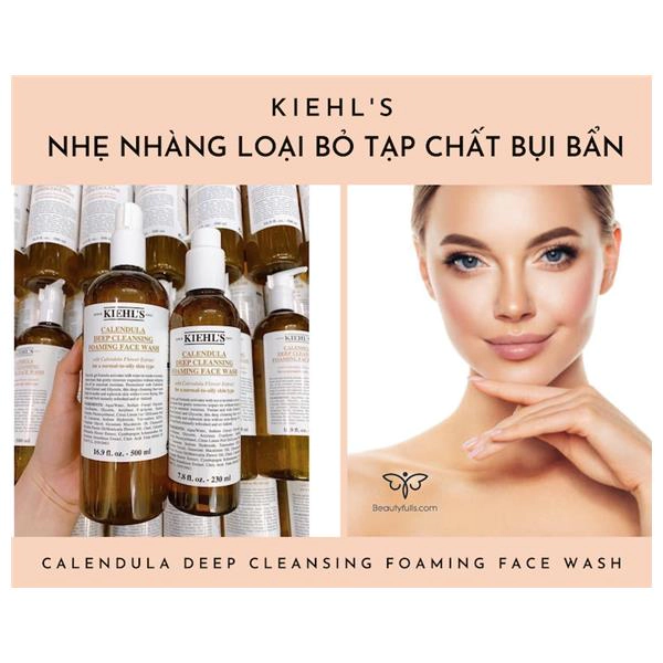 sữa rửa mặt kiehl's calendula deep cleansing foaming face wash