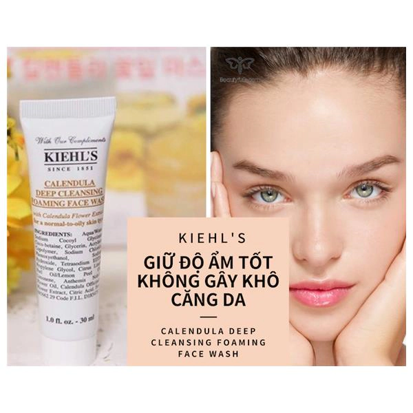 sữa rửa mặt kiehl's calendula deep cleansing foaming face wash