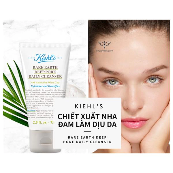 sữa rửa mặt kiehl's da dầu