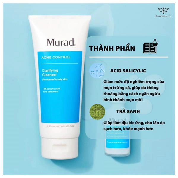 sữa rửa mặt murad acne control clarifying cleanser