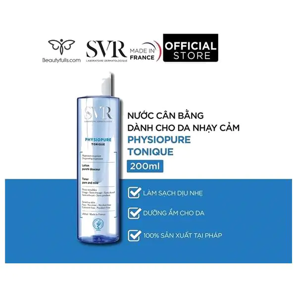 Toner SVR Xanh D ng Physiopure Tonique 200ml Ch nh H ng
