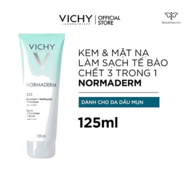 Tẩy Tế Bào Chết Vichy Normaderm Vichy 3 IN 1 Scrub