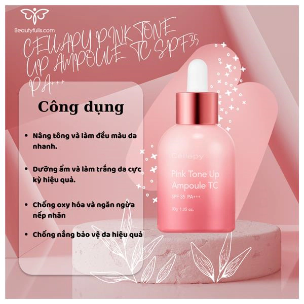 Tinh Chất Cellapy Pink Tone Up Ampoule TC SPF 35 