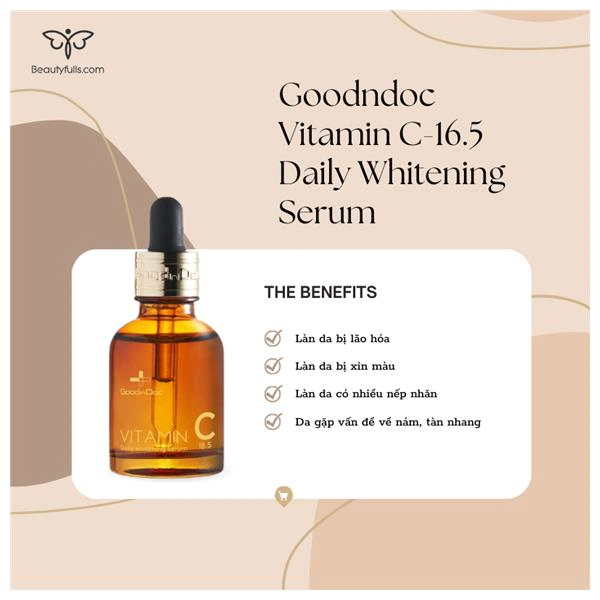 Tinh Chất Serum Goodndoc Vitamin C -16.5 Daily Whitening