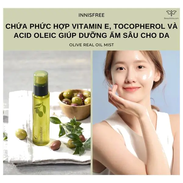Xịt Khoáng Innisfree Olive Real Oil Mist Ô Liu Vàng