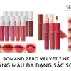 bảng màu son Romand Zero Velvet Tint 16