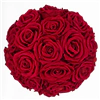 quà 20 10 tặng vợ hoa hồng lụa đỏ hộp tròn đen size M