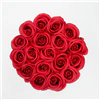 Hoa hồng sáp đỏ hộp tròn đen size m
