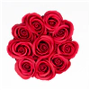 Hoa hồng sáp đỏ hộp tròn hồng size s
