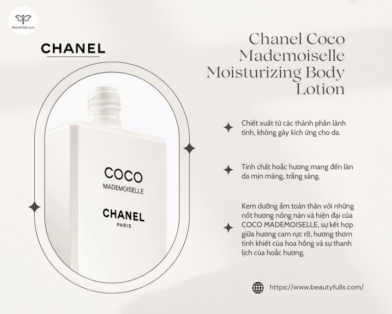 Dưỡng thể hương nước hoa Chanel Coco cao cấp  Mỹ phẩm Phượng Cần Thơ
