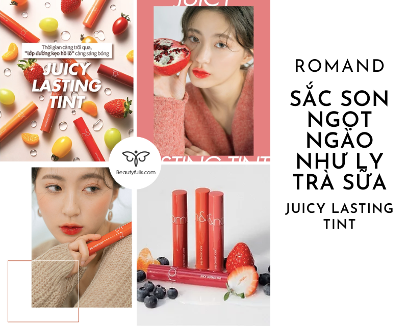 Swatch Romand Juicy Lasting Tint 2021 (Bare Nude Juicy) • Anna Ngọc